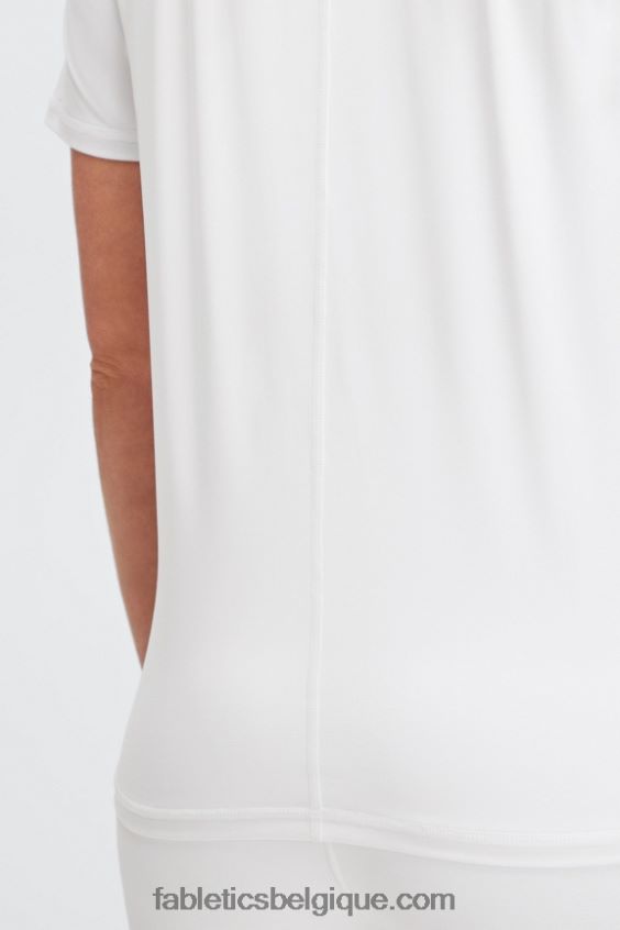 haut à manches courtes phoenix lite femmes Fabletics 404P0T1981 blanc brillant