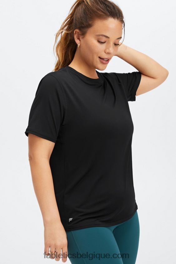 haut à manches courtes phoenix lite femmes Fabletics 404P0T2027 noir