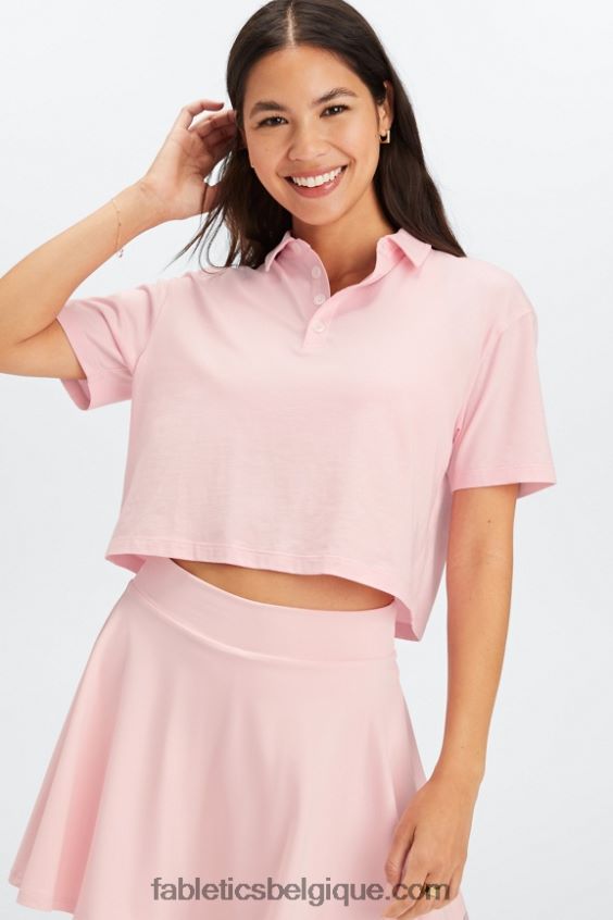 polo à manches courtes femmes Fabletics 404P0T2006 orchidée rose