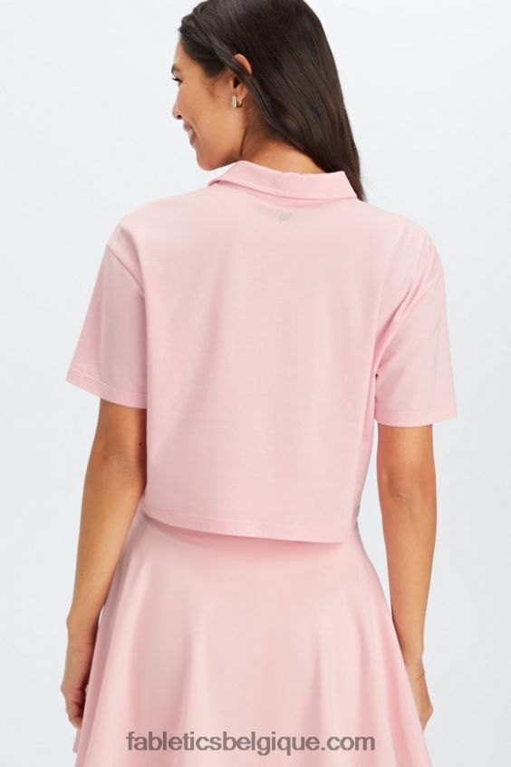 polo à manches courtes femmes Fabletics 404P0T2006 orchidée rose