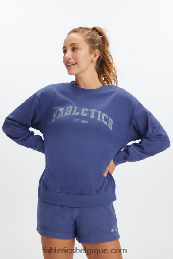 équipage surdimensionné rhéa femmes Fabletics 404P0T2029 cobalt profond/aloès