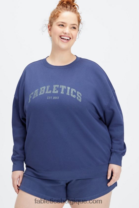 équipage surdimensionné rhéa femmes Fabletics 404P0T2030 cobalt profond/aloès