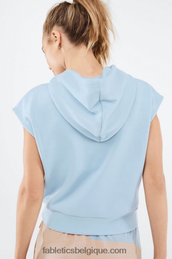 sweat à capuche sans manches angela femmes Fabletics 404P0T2081 pierre bleue