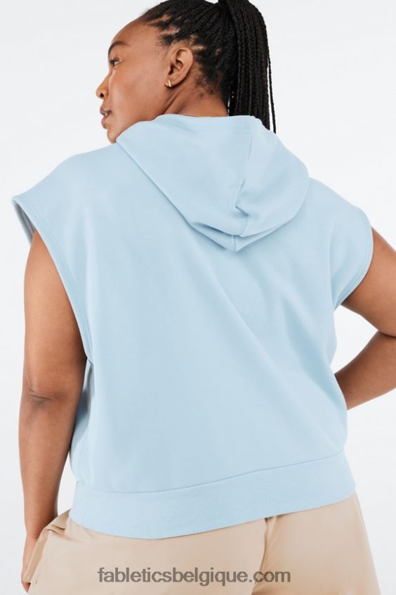 sweat à capuche sans manches angela femmes Fabletics 404P0T2082 pierre bleue