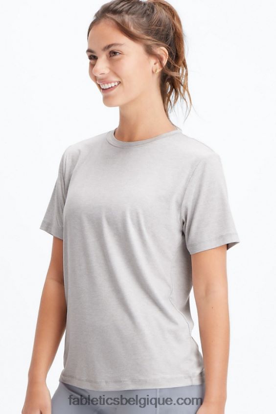 té dry-flex femmes Fabletics 404P0T2017 gris clair chiné