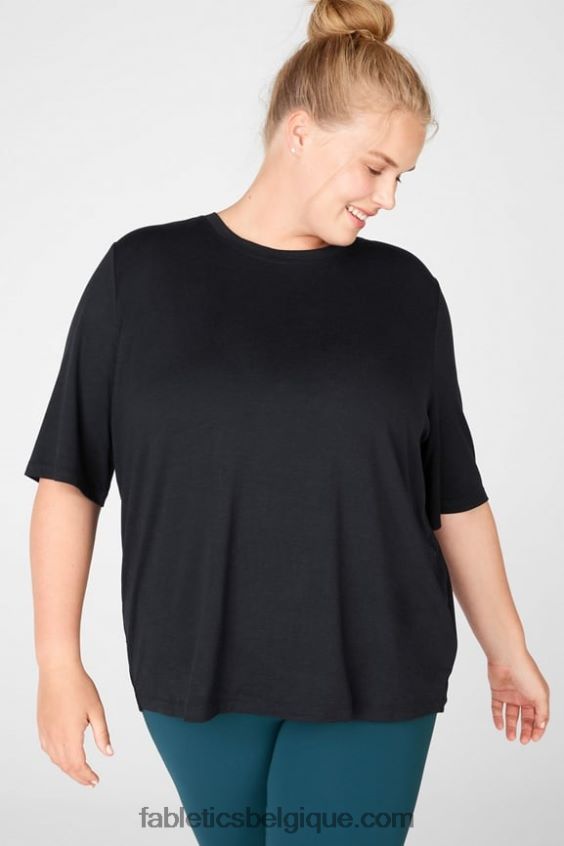 té long dry-flex femmes Fabletics 404P0T2045 noir