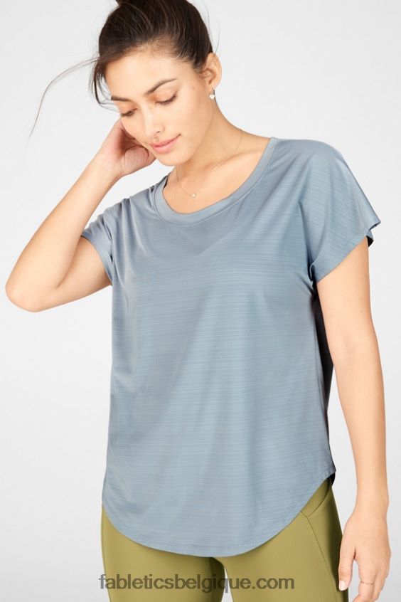 t-shirt éco-responsable femmes Fabletics 404P0T2094 nuage de pluie
