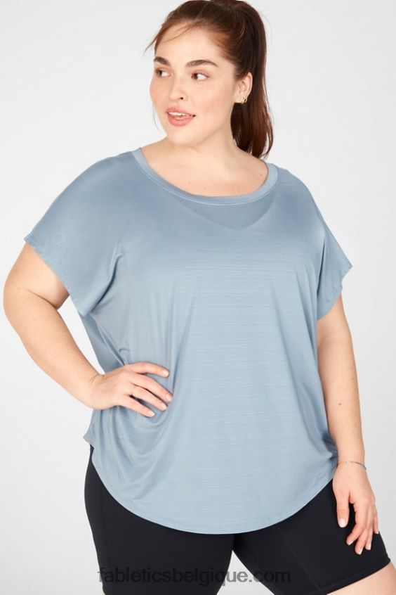 t-shirt éco-responsable femmes Fabletics 404P0T2095 nuage de pluie
