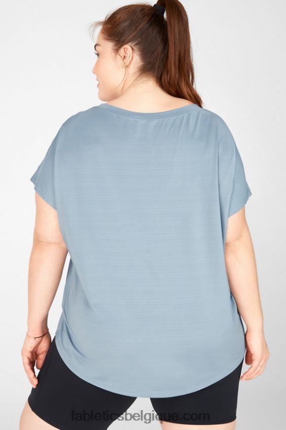 t-shirt éco-responsable femmes Fabletics 404P0T2095 nuage de pluie