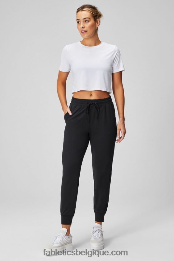 t-shirt court à manches courtes dry-flex femmes Fabletics 404P0T1967 blanc classique
