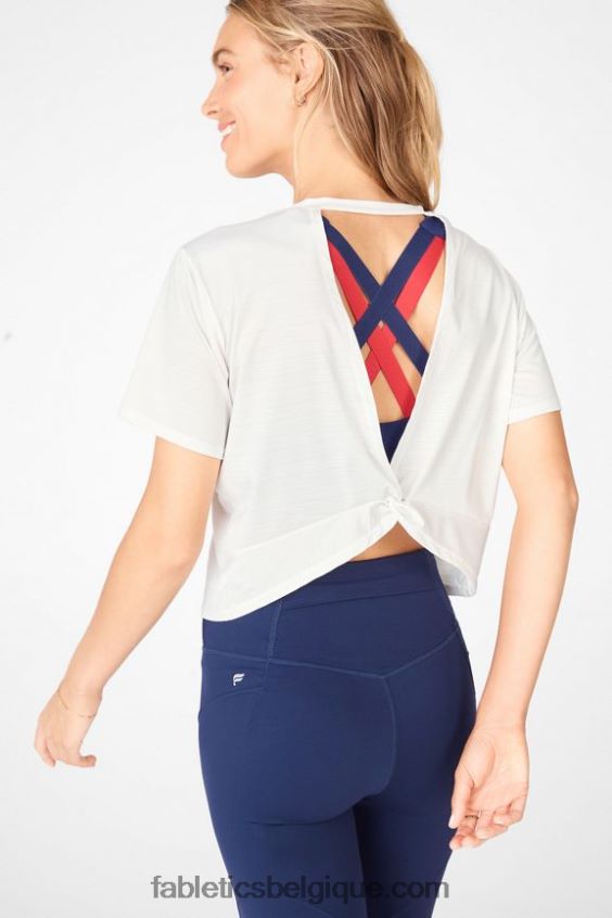 t-shirt à dos torsadé écoresponsable femmes Fabletics 404P0T2114 défense