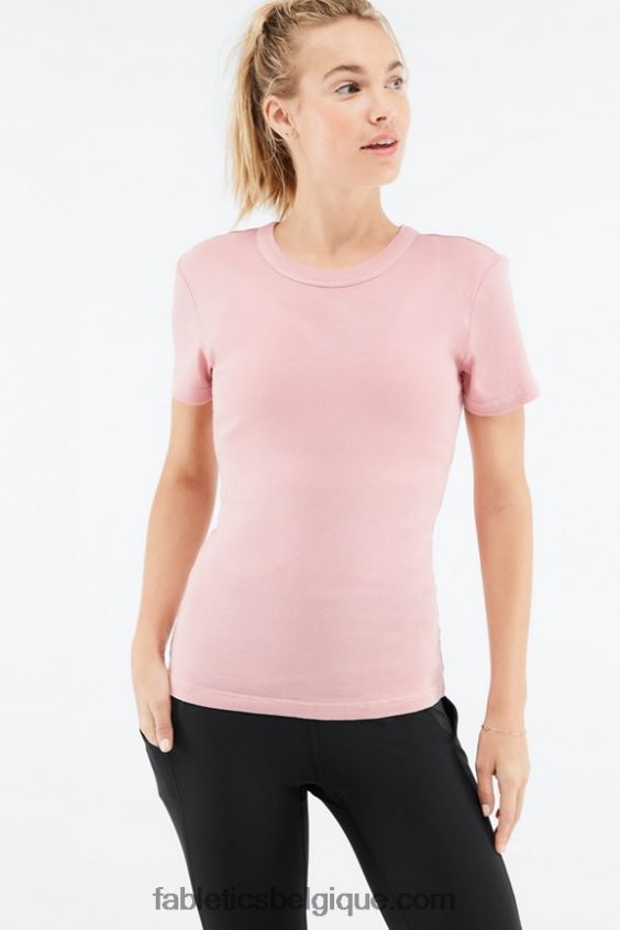 t-shirt à manches courtes tinsley femmes Fabletics 404P0T2064 chamois rose