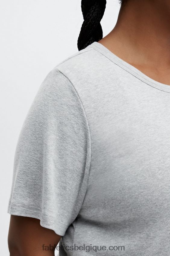 t-shirt à manches courtes tinsley femmes Fabletics 404P0T2073 gris clair chiné