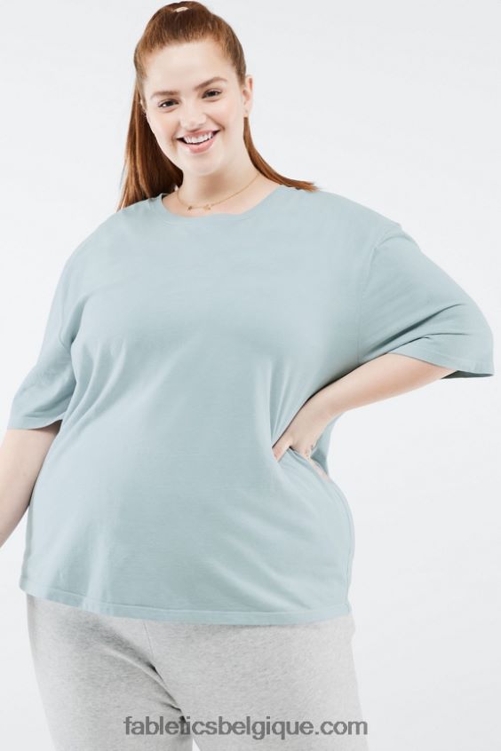 t-shirt petit ami femmes Fabletics 404P0T2086 véritable lumière indigo