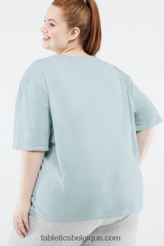 t-shirt petit ami femmes Fabletics 404P0T2086 véritable lumière indigo