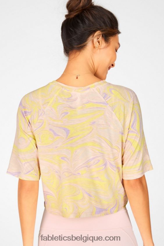 t-shirt raglan à manches courtes loveday femmes Fabletics 404P0T2092 marbre