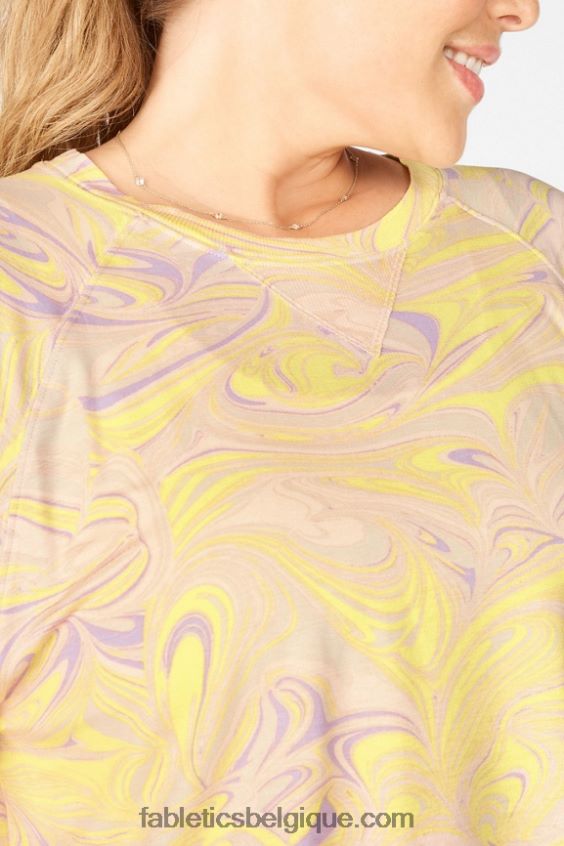 t-shirt raglan à manches courtes loveday femmes Fabletics 404P0T2093 marbre