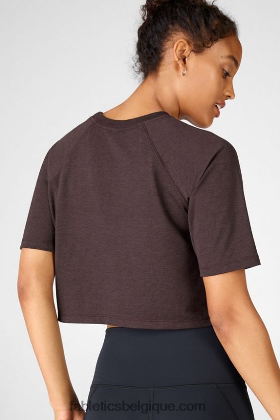 t-shirt raglan à manches courtes loveday femmes Fabletics 404P0T2104 bruyère rouille