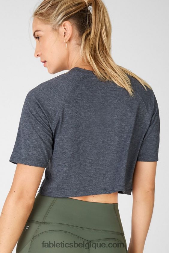 t-shirt raglan à manches courtes loveday femmes Fabletics 404P0T2105 bruyère noire
