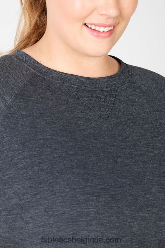 t-shirt raglan à manches courtes loveday femmes Fabletics 404P0T2106 bruyère noire