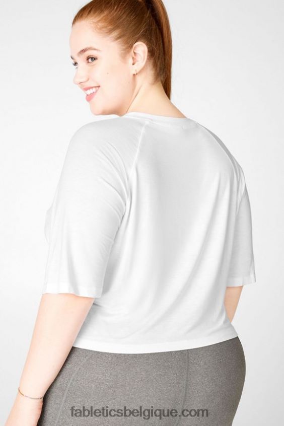 t-shirt raglan à manches courtes loveday femmes Fabletics 404P0T2113 blanc