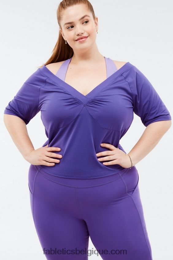 top natasha à manches courtes femmes Fabletics 404P0T2088 mystique