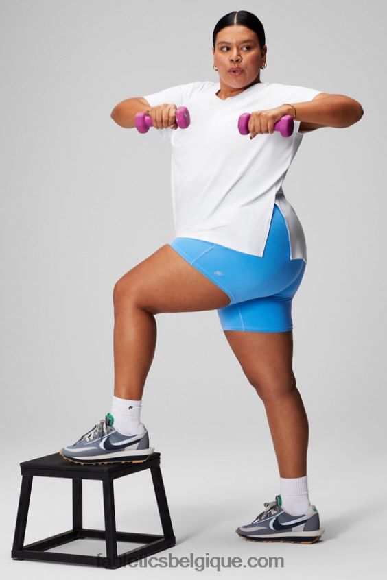 tunique à manches courtes dry-flex femmes Fabletics 404P0T1973 blanc classique