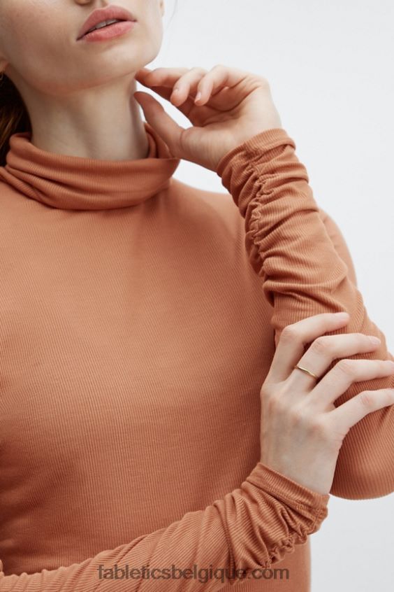 haut jess à manches longues et col roulé femmes Fabletics 404P0T2671 séquoia