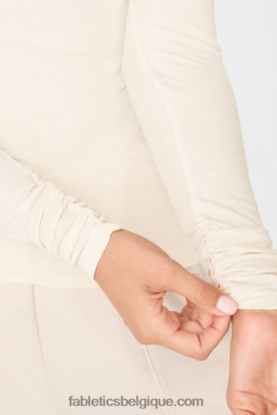 haut jess à manches longues et col roulé femmes Fabletics 404P0T2673 latté
