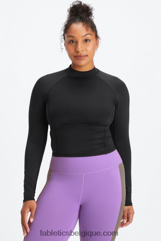 haut léger à manches longues femmes Fabletics 404P0T2627 noir