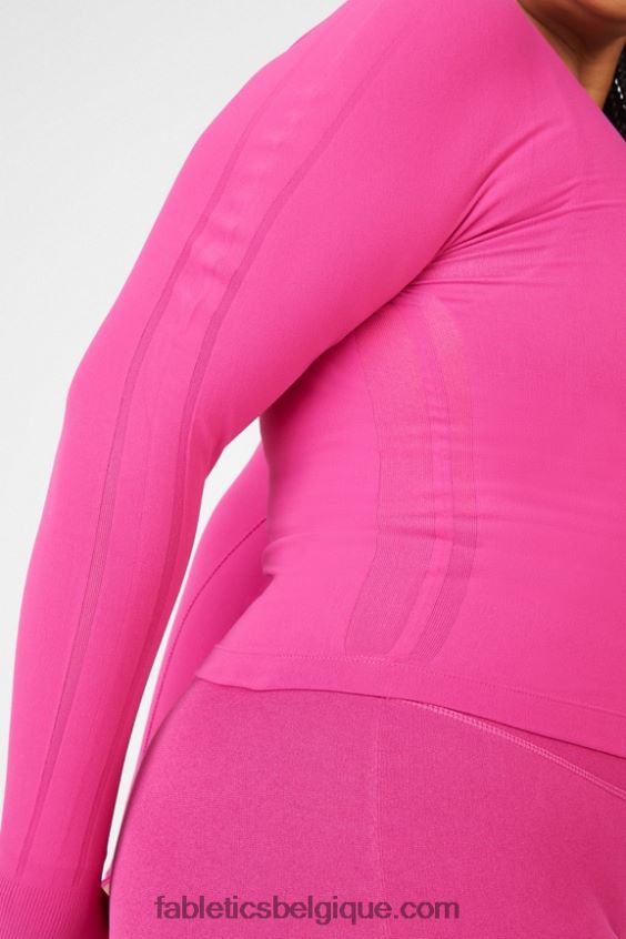 haut à manches longues corey sculptknit femmes Fabletics 404P0T2699 très baie