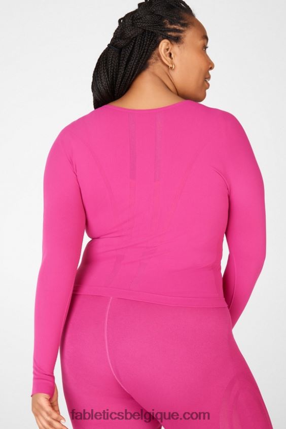 haut à manches longues corey sculptknit femmes Fabletics 404P0T2699 très baie