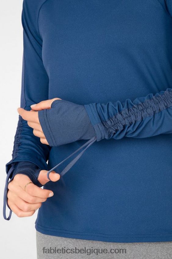 haut à manches longues réglable cashel ii femmes Fabletics 404P0T2728 bleu pacifique