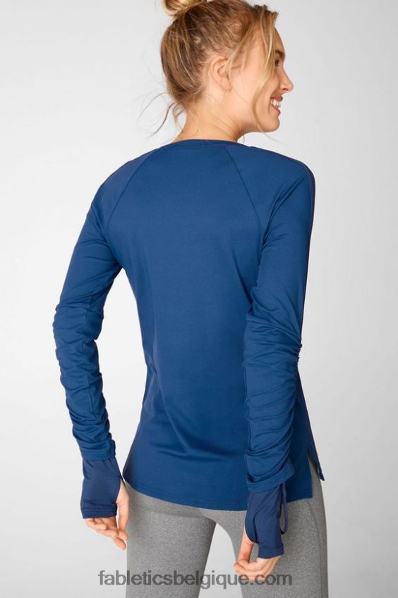 haut à manches longues réglable cashel ii femmes Fabletics 404P0T2728 bleu pacifique