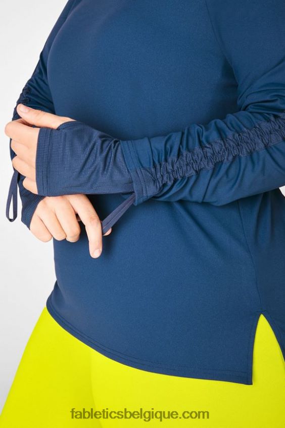 haut à manches longues réglable cashel ii femmes Fabletics 404P0T2729 bleu pacifique