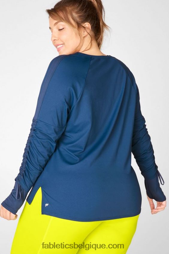 haut à manches longues réglable cashel ii femmes Fabletics 404P0T2729 bleu pacifique