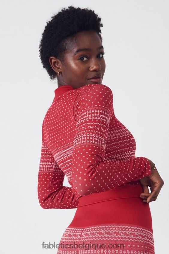 haut sans coutures holly femmes Fabletics 404P0T2624 cardinaux/multiples