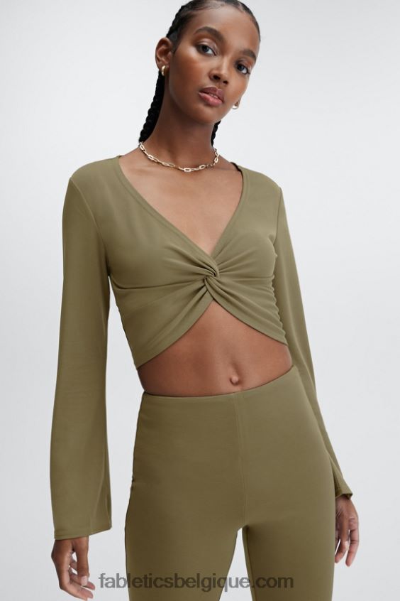 haut torsadé sur le devant en maille élégante femmes Fabletics 404P0T2667 oiseau de nuit