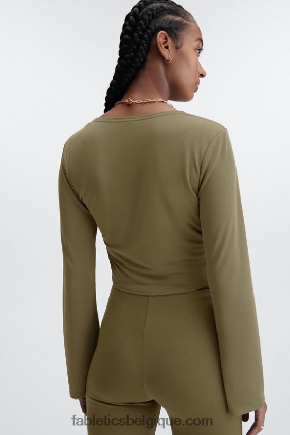 haut torsadé sur le devant en maille élégante femmes Fabletics 404P0T2667 oiseau de nuit