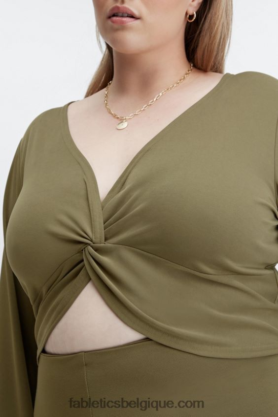 haut torsadé sur le devant en maille élégante femmes Fabletics 404P0T2668 oiseau de nuit