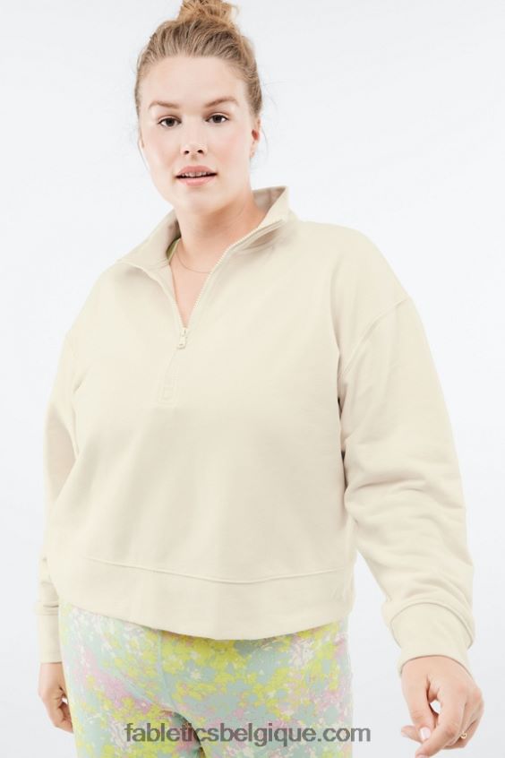 pull demi zip kat femmes Fabletics 404P0T2693 Tapioca