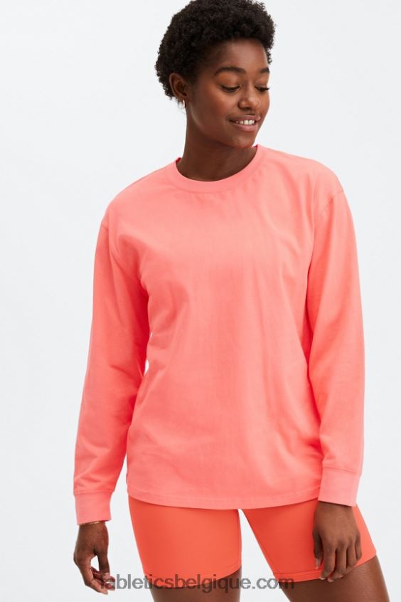 t-shirt boyfriend à manches longues femmes Fabletics 404P0T2664 enfer poussiéreux