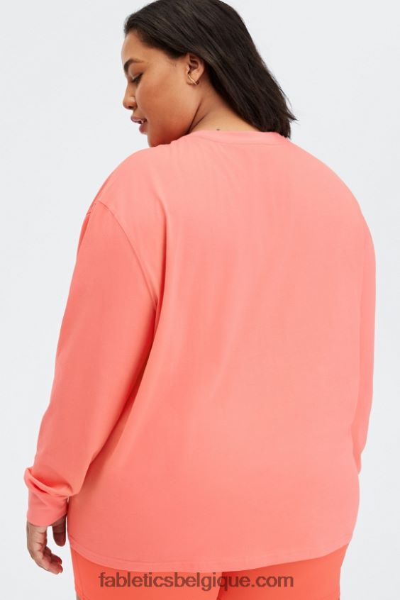 t-shirt boyfriend à manches longues femmes Fabletics 404P0T2665 enfer poussiéreux