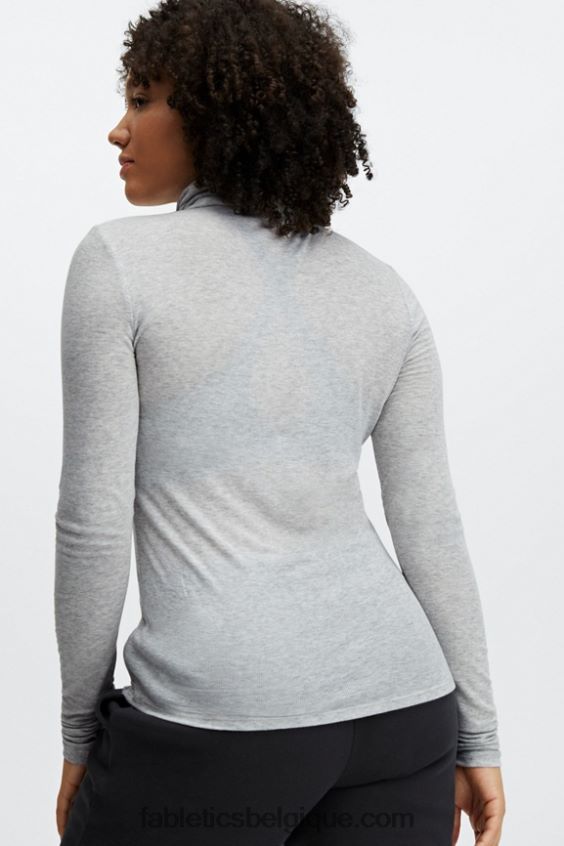 t-shirt jess à manches longues femmes Fabletics 404P0T2732 gris clair chiné