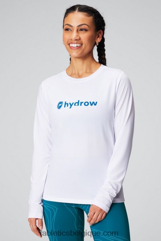 t-shirt à manches longues dry-flex femmes Fabletics 404P0T2598 hydrow blanc