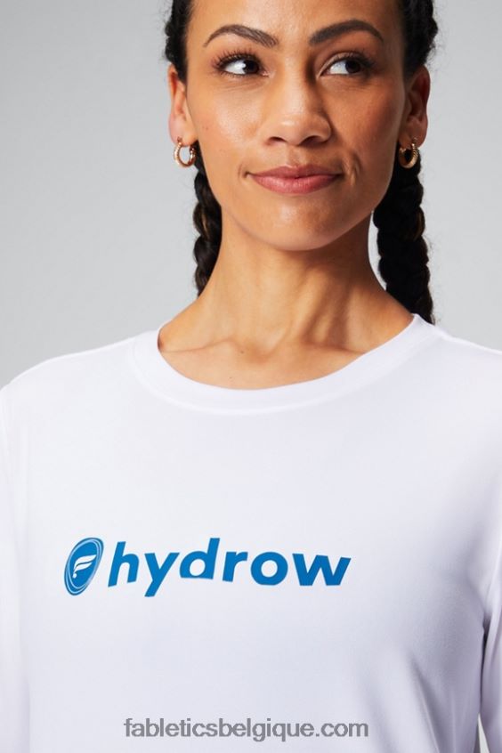 t-shirt à manches longues dry-flex femmes Fabletics 404P0T2598 hydrow blanc