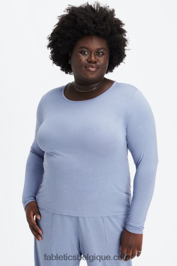 t-shirt à manches longues femmes Fabletics 404P0T2640 jean délavé