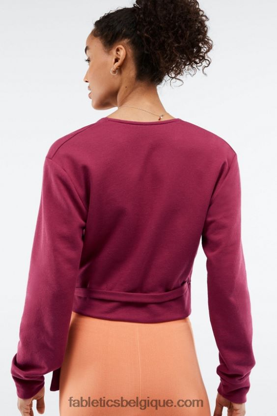 top Mandy à nouer sur le côté femmes Fabletics 404P0T2694 éclat de cerise/abricot frais