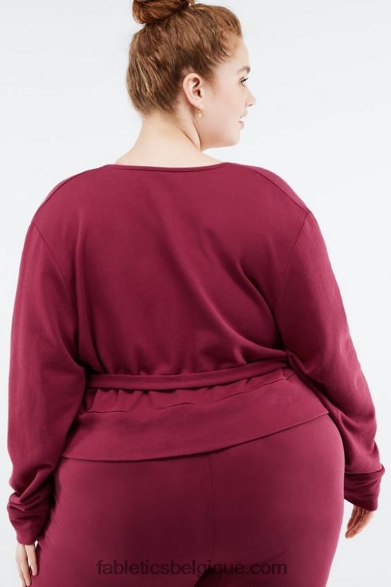 top Mandy à nouer sur le côté femmes Fabletics 404P0T2695 éclat de cerise/abricot frais