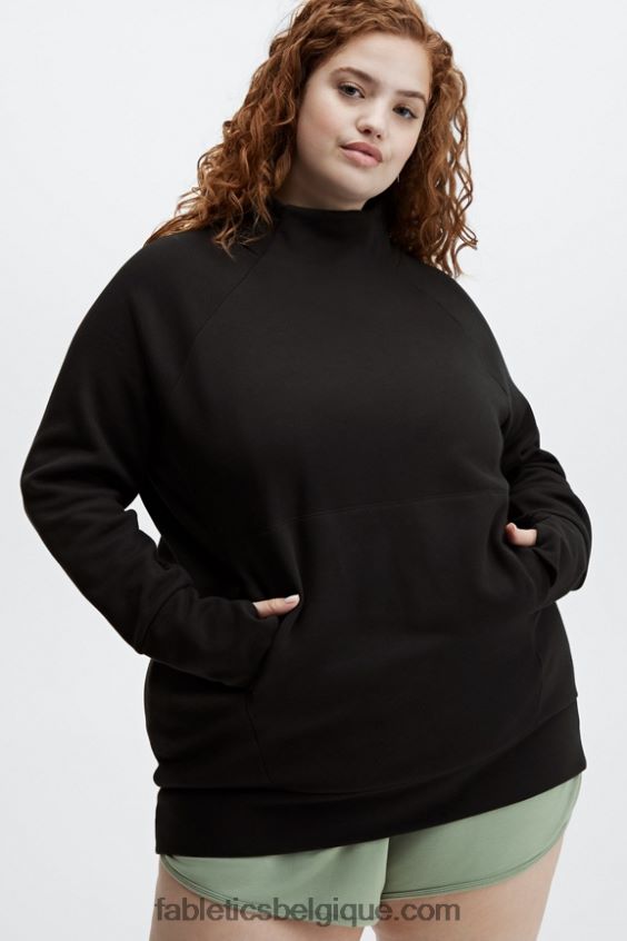tunique col cheminée zaylee femmes Fabletics 404P0T2678 noir